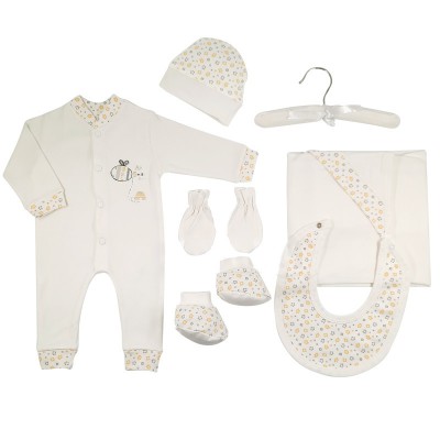 ست بیمارستانی 7 تکه نوزاد طرح گل و زنبور برند مادرکر MOTHERCARE